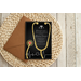 Editable Nurse Graduation Invitation Black and Gold Template